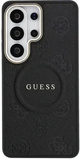 Guess Peony Hot Stamp Galaxy S26 Ultra Hoesje MagSafe Back Cover Zwart afbeelding 3