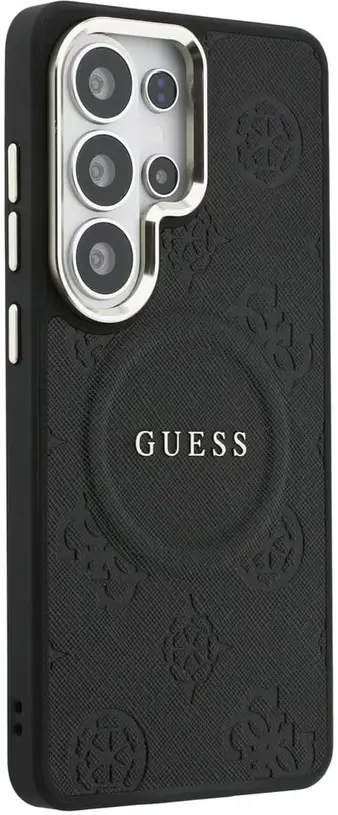 Guess Peony Hot Stamp Galaxy S26 Ultra Hoesje MagSafe Back Cover Zwart afbeelding 4