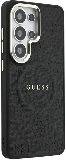Guess Peony Hot Stamp Galaxy S26 Ultra Hoesje MagSafe Back Cover Zwart afbeelding 4
