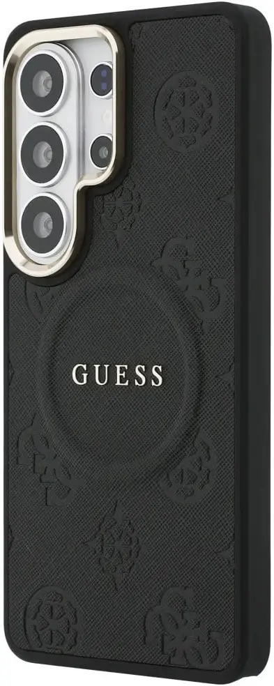 Guess Peony Hot Stamp Galaxy S26 Ultra Hoesje MagSafe Back Cover Zwart afbeelding 2