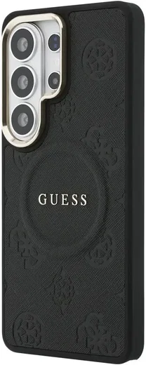 Guess Peony Hot Stamp Galaxy S26 Ultra Hoesje MagSafe Back Cover Zwart afbeelding 2