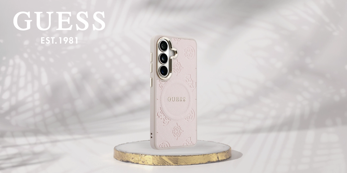 Guess Peony Hot Stamp Galaxy S26 Plus Hoesje MagSafe Back Cover Roze afbeelding 9