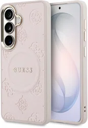 Guess Peony Hot Stamp Galaxy S26 Plus Hoesje MagSafe Back Cover Roze afbeelding