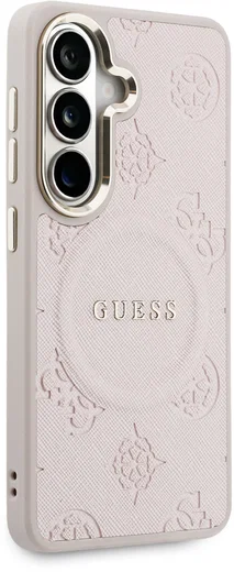 Guess Peony Hot Stamp Galaxy S26 Plus Hoesje MagSafe Back Cover Roze afbeelding 4