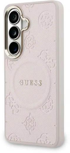 Guess Peony Hot Stamp Galaxy S26 Plus Hoesje MagSafe Back Cover Roze afbeelding 2