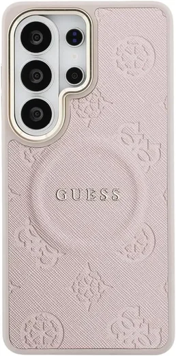 Guess Peony Hot Stamp Galaxy S26 Ultra Hoesje MagSafe Back Cover Roze afbeelding 2