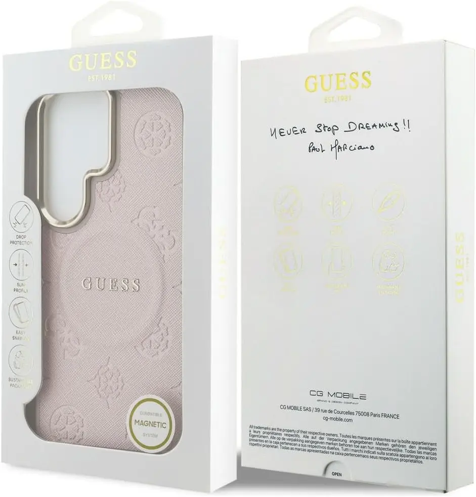 Guess Peony Hot Stamp Galaxy S26 Ultra Hoesje MagSafe Back Cover Roze afbeelding 7