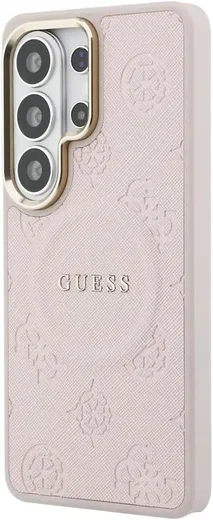 Guess Peony Hot Stamp Galaxy S26 Ultra Hoesje MagSafe Back Cover Roze afbeelding 3