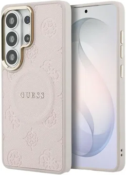 Guess Peony Hot Stamp Galaxy S26 Ultra Hoesje MagSafe Back Cover Roze