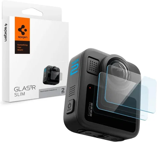 Spigen Glas.tR Slim GoPro Max 2 Screen Protector Tempered Glass (2-Pack) afbeelding 1