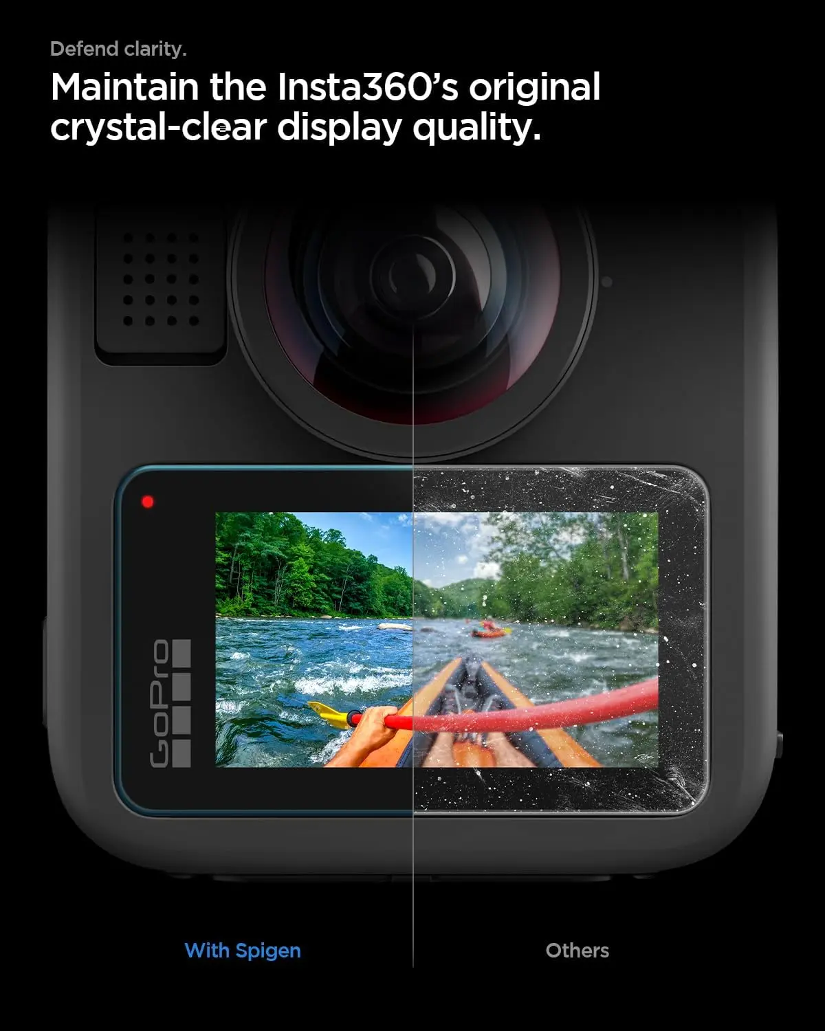 Spigen Glas.tR Slim GoPro Max 2 Screen Protector Tempered Glass (2-Pack) afbeelding 5