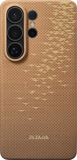 PITAKA Edge Samsung Galaxy S26 Ultra Hoesje 600D Magnetic Ultra Dun Golden Glint afbeelding 1