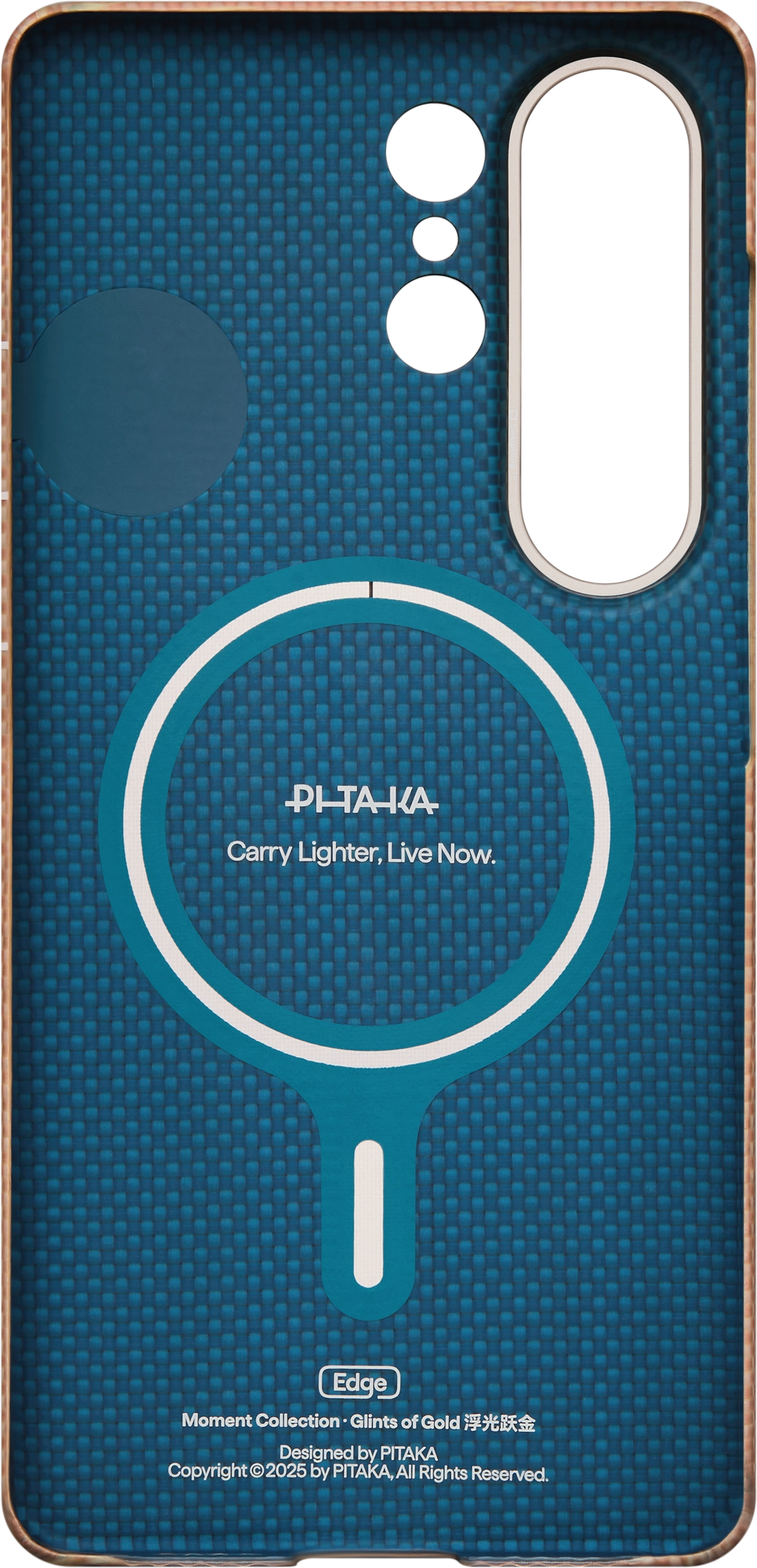 PITAKA Edge Samsung Galaxy S26 Ultra Hoesje 600D Magnetic Ultra Dun Golden Glint afbeelding 5