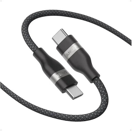 Anker USB-C naar USB-C Kabel 240W 0,9 Meter Gevlochten - Zwart afbeelding 1