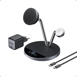 Anker Prime 3‑in‑1 Draadloze Oplader 25W Qi 2.2 met Koeltechnologie Zwart afbeelding