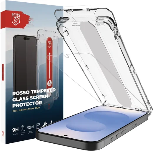 Rosso Samsung S26 Tempered Glass Installatietray Dust Removal (2-Pack) afbeelding 13