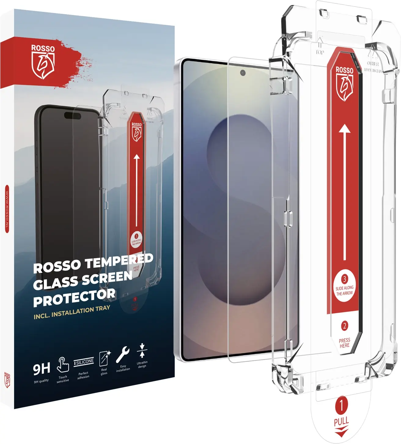 Rosso Samsung S26 Ultra Tempered Glass met Installatietray (2-Pack) afbeelding 2