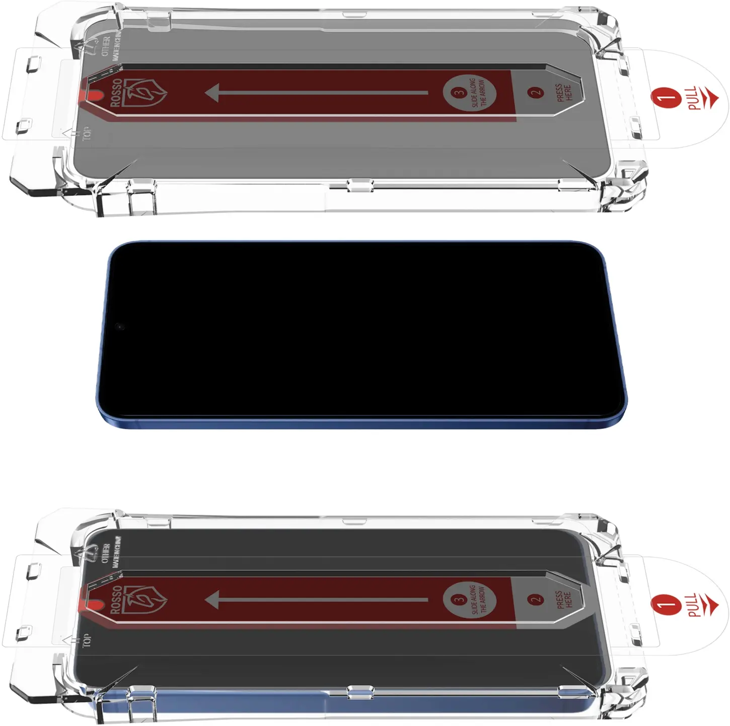 Rosso Samsung S26 Privacy Glass Installatietray Dust Removal (2-Pack) afbeelding 8
