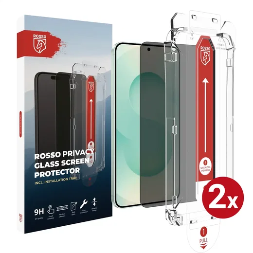 Rosso Samsung S26 Plus Privacy Glass met Installatietray (2-Pack) afbeelding 1