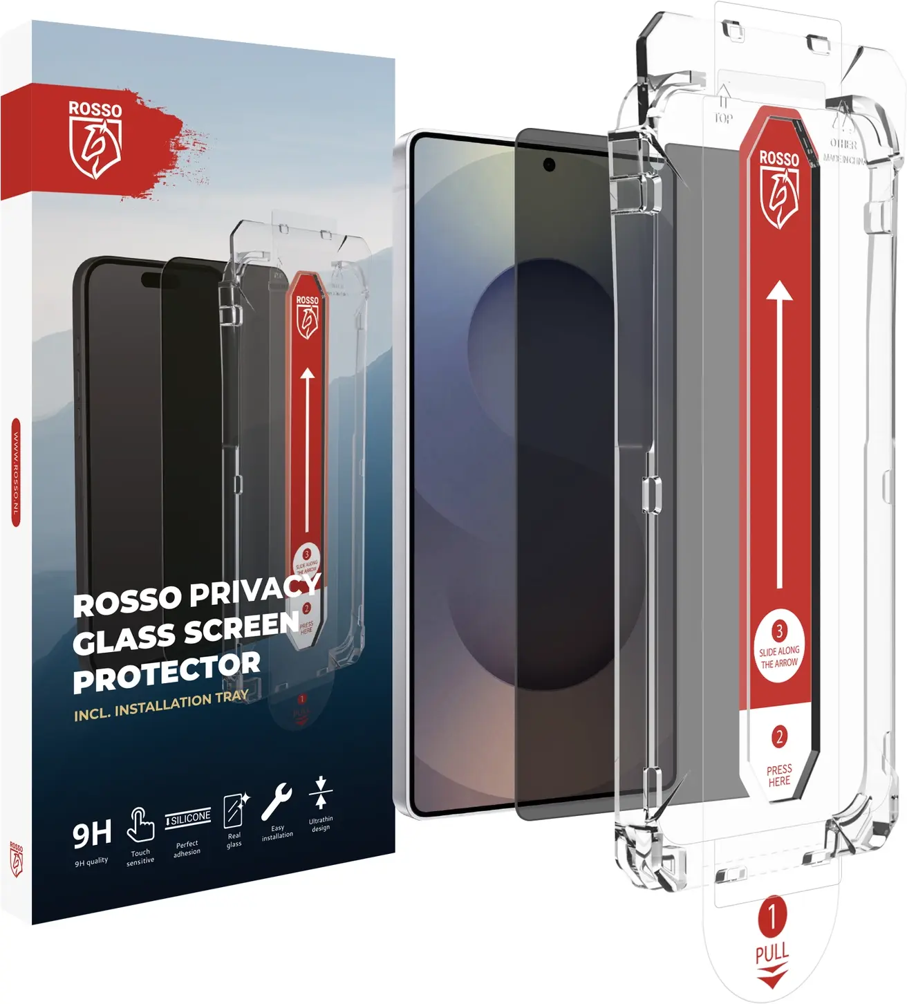 Rosso Samsung S26 Ultra Privacy Glass met Installatietray (2-Pack) afbeelding 2