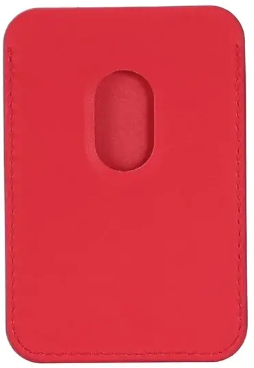 SBG Magnetische Pasjeshouder / Kaarthouder MagSafe Kunstleer Rood afbeelding 3