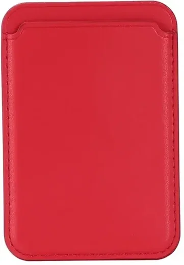 SBG Magnetische Pasjeshouder / Kaarthouder MagSafe Kunstleer Rood afbeelding 2