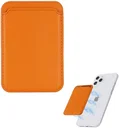 SBG Magnetische Pasjeshouder / Kaarthouder MagSafe Kunstleer Oranje