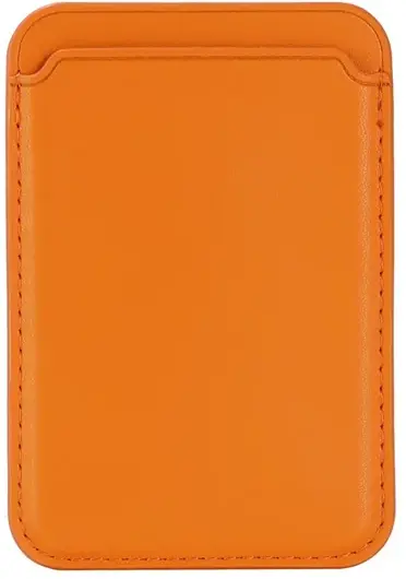 SBG Magnetische Pasjeshouder / Kaarthouder MagSafe Kunstleer Oranje afbeelding 2