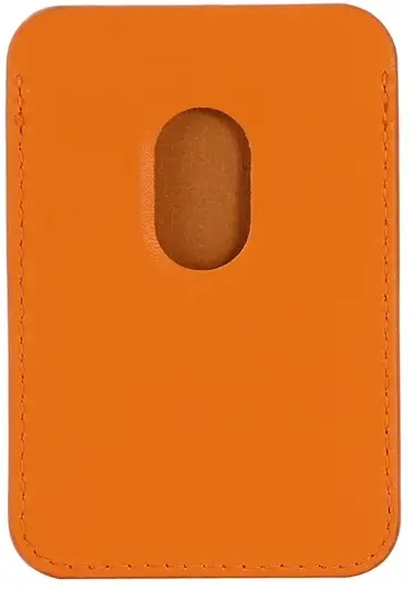 SBG Magnetische Pasjeshouder / Kaarthouder MagSafe Kunstleer Oranje afbeelding 6