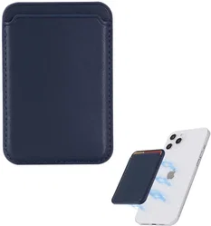 SBG Magnetische Pasjeshouder / Kaarthouder MagSafe Kunstleer Blauw afbeelding