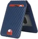 SBG MagSafe Pasjeshouder met Standaard Kunst Leer Carbon Fiber Design Blauw afbeelding 12