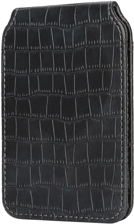 SBG MagSafe Pasjeshouder met Standaard Kunst Leer Crocodile Design Zwart afbeelding 10