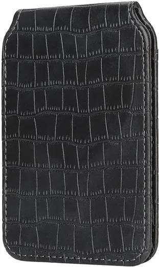 SBG MagSafe Pasjeshouder met Standaard Kunst Leer Crocodile Design Zwart afbeelding 10