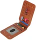 SBG MagSafe Pasjeshouder met Standaard Kunst Leer Crocodile Design Bruin afbeelding 12