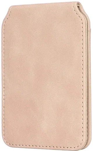 SBG MagSafe Pasjeshouder met Standaard Kunst Leer Skin Touch Design Beige afbeelding 10