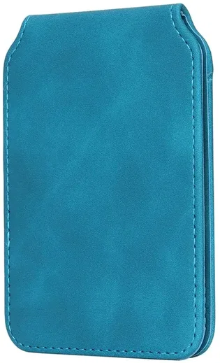 SBG MagSafe Pasjeshouder met Standaard Kunst Leer Skin Touch Design Blauw afbeelding 9