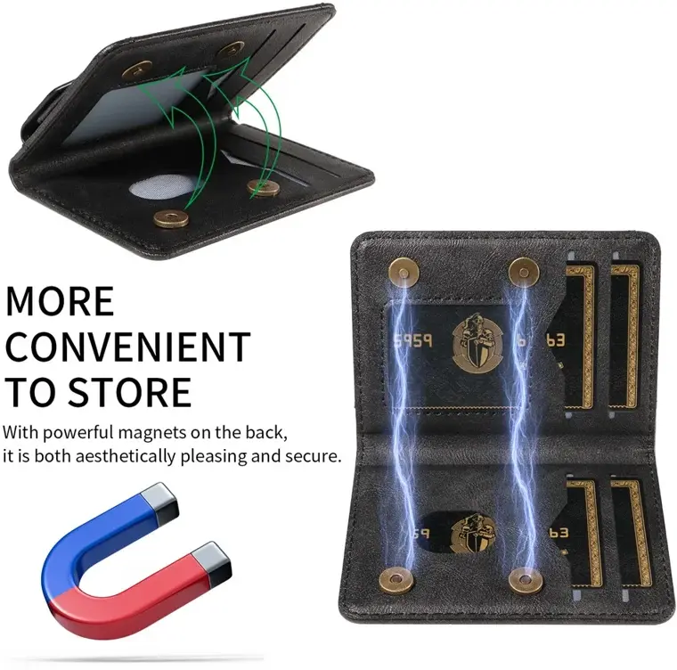 SBG MagSafe Uitklapbare Pasjeshouder / Portemonnee met Standaard en RFID Zwart afbeelding 11