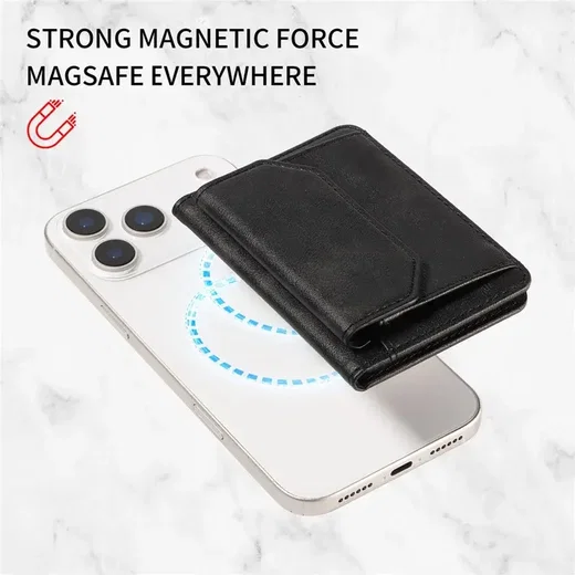 SBG MagSafe Uitklapbare Pasjeshouder / Portemonnee met Standaard en RFID Zwart afbeelding 6