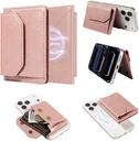 SBG MagSafe Uitklapbare Pasjeshouder / Portemonnee met Standaard en RFID Roze