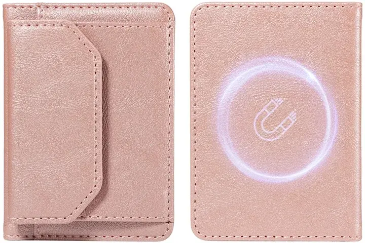 SBG MagSafe Uitklapbare Pasjeshouder / Portemonnee met Standaard en RFID Roze afbeelding 3