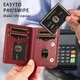 SBG MagSafe Uitklapbare Pasjeshouder / Portemonnee met Standaard en RFID Rood afbeelding 7
