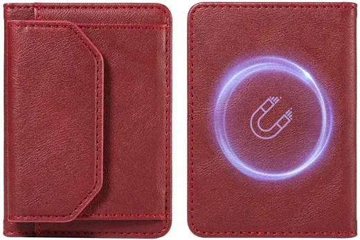 SBG MagSafe Uitklapbare Pasjeshouder / Portemonnee met Standaard en RFID Rood afbeelding 3
