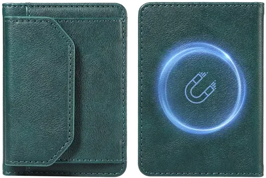SBG MagSafe Uitklapbare Pasjeshouder / Portemonnee met Standaard en RFID Groen afbeelding 3