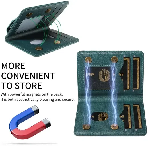 SBG MagSafe Uitklapbare Pasjeshouder / Portemonnee met Standaard en RFID Groen afbeelding 11