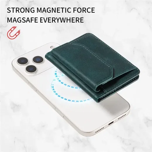 SBG MagSafe Uitklapbare Pasjeshouder / Portemonnee met Standaard en RFID Groen afbeelding 6