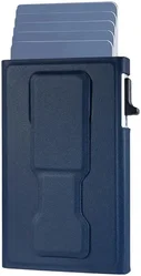 SBG MagSafe Auto Pop‑Up Pasjeshouder met Standaard en RFID Bescherming Blauw afbeelding