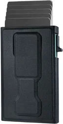 SBG MagSafe Auto Pop‑Up Pasjeshouder met Standaard en RFID Bescherming Zwart afbeelding