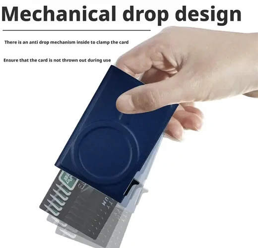 SBG MagSafe Auto Pop‑Up Pasjeshouder met Standaard en RFID Bescherming Oranje afbeelding 4