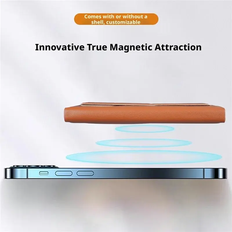 SBG MagSafe Auto Pop‑Up Pasjeshouder met Standaard en RFID Bescherming Oranje afbeelding 5