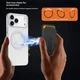 SBG Aluminium Magsafe Pasjeshouder met Verticale Standaard Oranje afbeelding 2